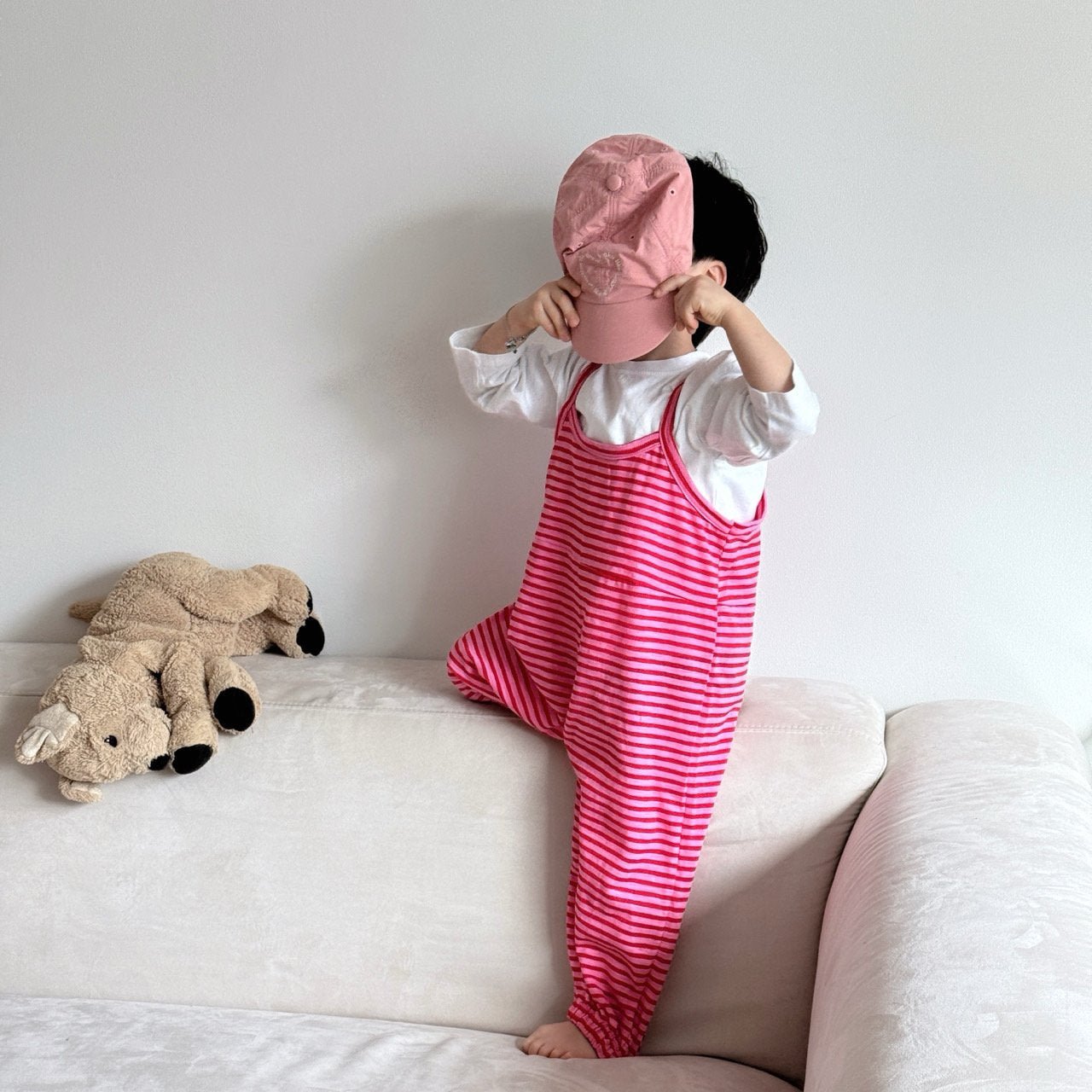 Toddler Sleeveless Stripe Jumpsuit (1 - 5y) - 6 Colors kids outfit