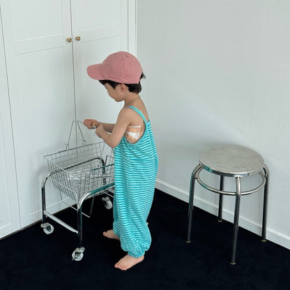 Toddler Sleeveless Stripe Jumpsuit (1 - 5y) - 6 Colors kids outfit