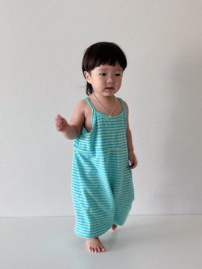 Toddler Sleeveless Stripe Jumpsuit (1 - 5y) - 6 Colors kids outfit