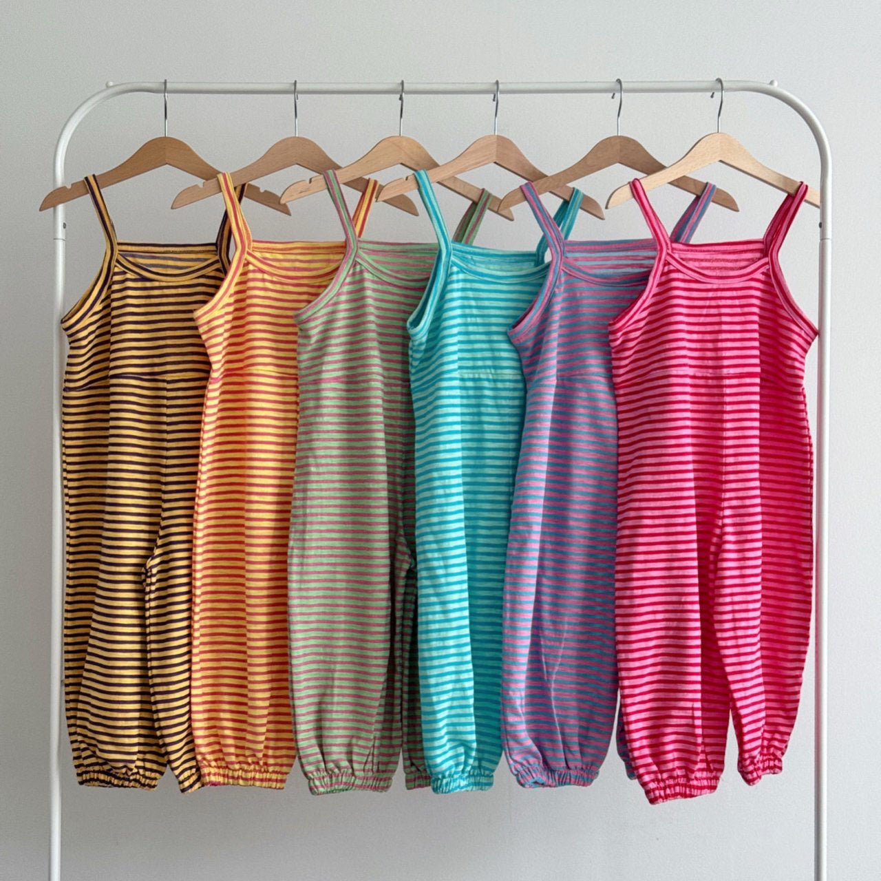 Toddler Sleeveless Stripe Jumpsuit (1 - 5y) - 6 Colors kids outfit