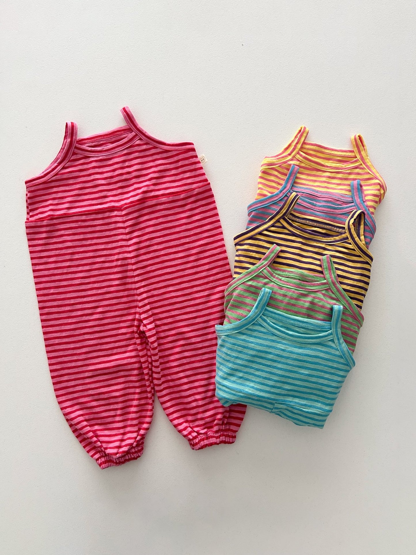 Toddler Sleeveless Stripe Jumpsuit (1 - 5y) - 6 Colors kids outfit