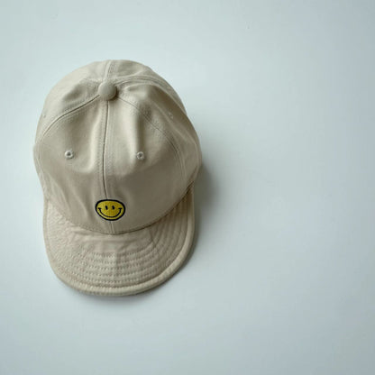 Toddler Smile Embroidery Soft Brim Cap (3 - 6y) - 3 Colors kids outfit