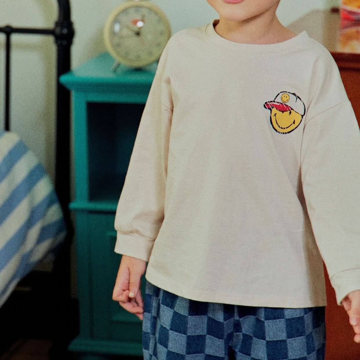 Toddler Smiley Face Thank You Graphic Print Tee (2 - 6y) - 3 Colors kids outfit