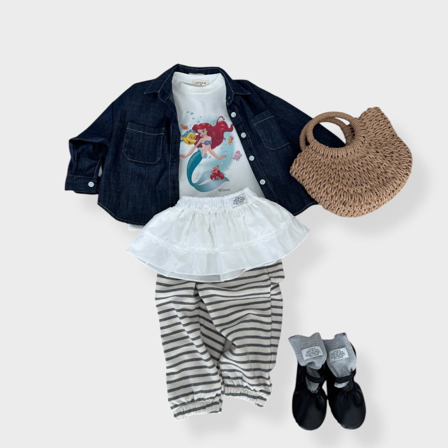 Toddler SP26 Ariel Long Sleeve Top (1 - 7y) - White - AT NOON STORE