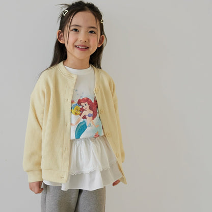 Toddler SP26 Ariel Long Sleeve Top (1 - 7y) - White - AT NOON STORE