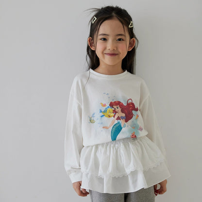 Toddler SP26 Ariel Long Sleeve Top (1 - 7y) - White - AT NOON STORE