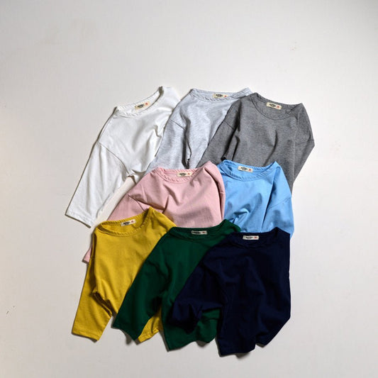 Toddler SP26 Basic Long Sleeve Top (10m - 6y) - 8 Colors kids outfit