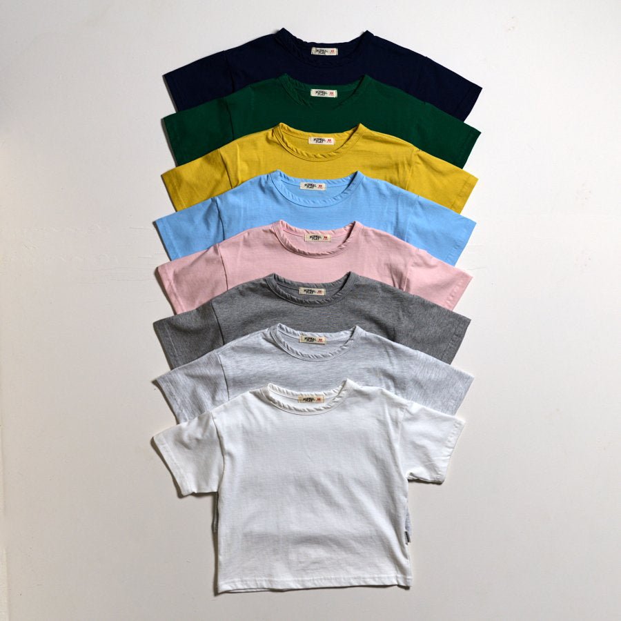 Toddler SP26 Basic Short Sleeve Top (10m - 6y) - 8 Colors kids outfit
