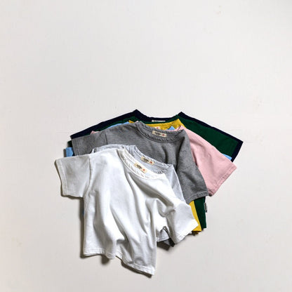 Toddler SP26 Basic Short Sleeve Top (10m - 6y) - 8 Colors kids outfit