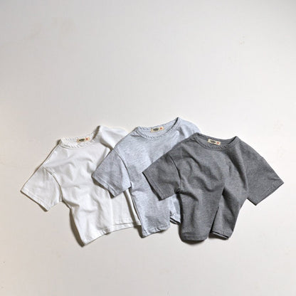 Toddler SP26 Basic Short Sleeve Top (10m - 6y) - 8 Colors kids outfit