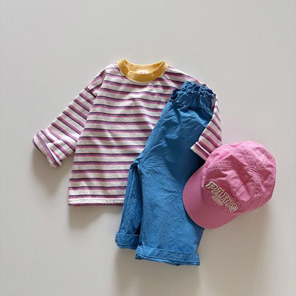 Toddler SP26 Button Pull - On Pants (1 - 6y) - Blue - AT NOON STORE