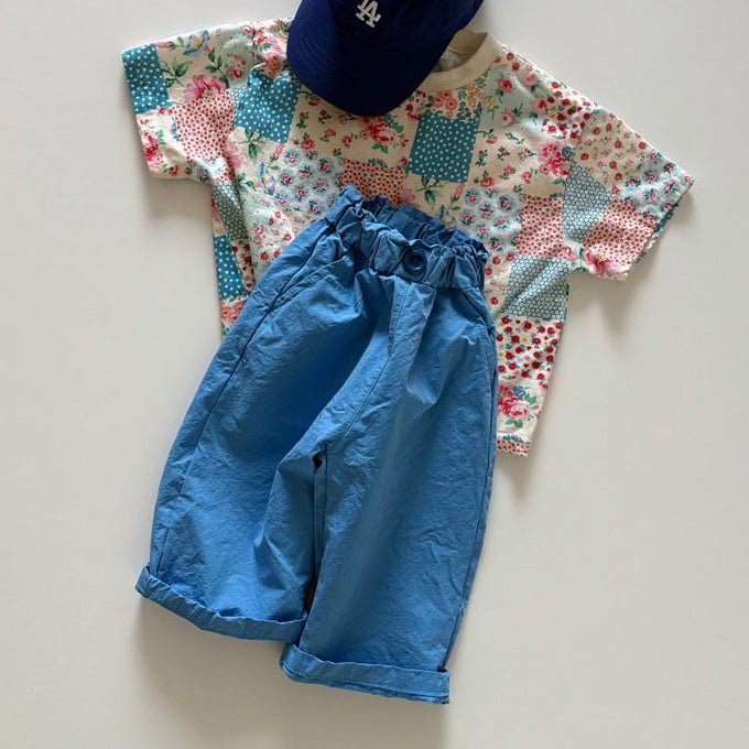 Toddler SP26 Button Pull - On Pants (1 - 6y) - Blue - AT NOON STORE