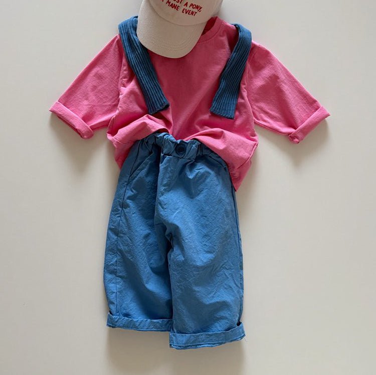 Toddler SP26 Button Pull - On Pants (1 - 6y) - Blue - AT NOON STORE