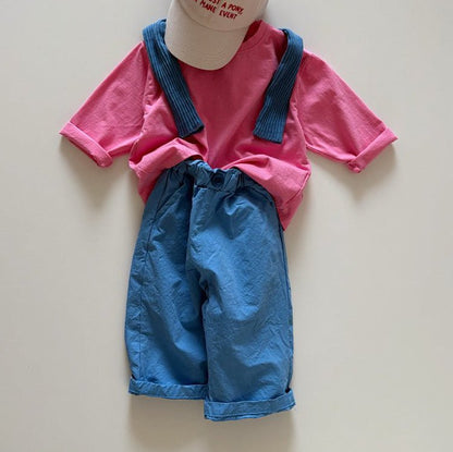 Toddler SP26 Button Pull - On Pants (1 - 6y) - Blue - AT NOON STORE