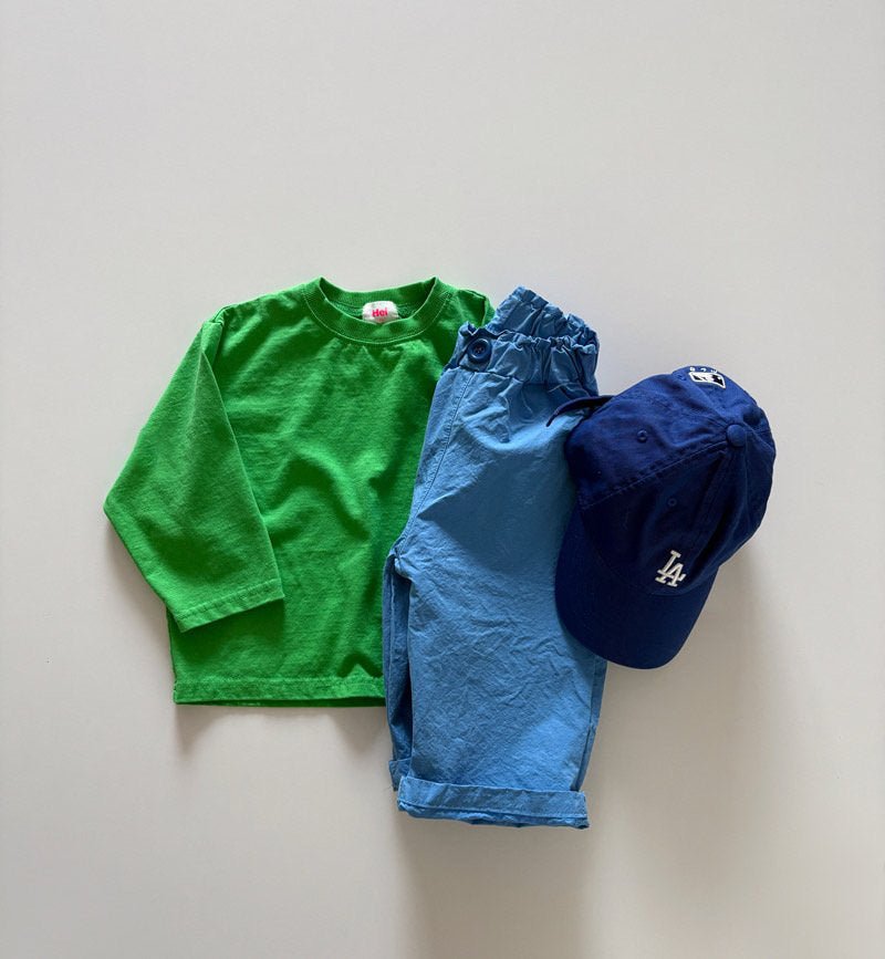 Toddler SP26 Button Pull - On Pants (1 - 6y) - Blue - AT NOON STORE