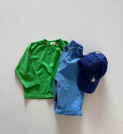 Toddler SP26 Button Pull - On Pants (1 - 6y) - Blue - AT NOON STORE