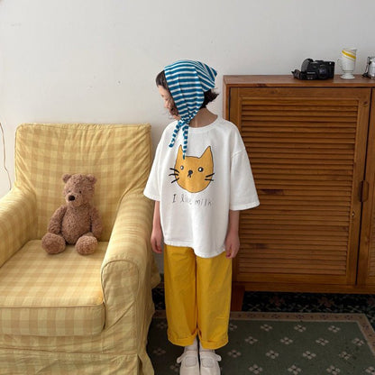 Toddler SP26 Button Pull - On Pants (1 - 6y) - Yellow - AT NOON STORE