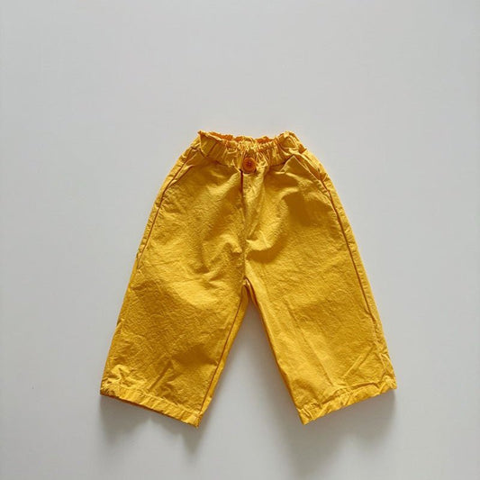 Toddler SP26 Button Pull - On Pants (1 - 6y) - Yellow - AT NOON STORE