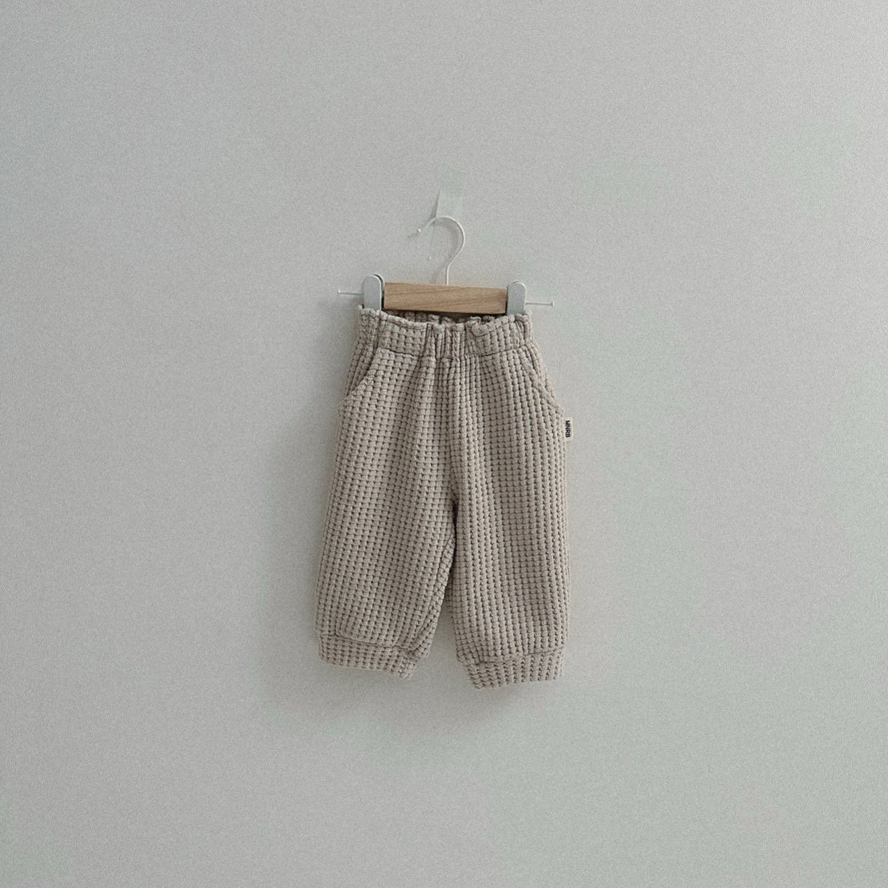Toddler SP26 Chunky Waffle Jogger Pants (10m - 4y) - Beige - AT NOON STORE