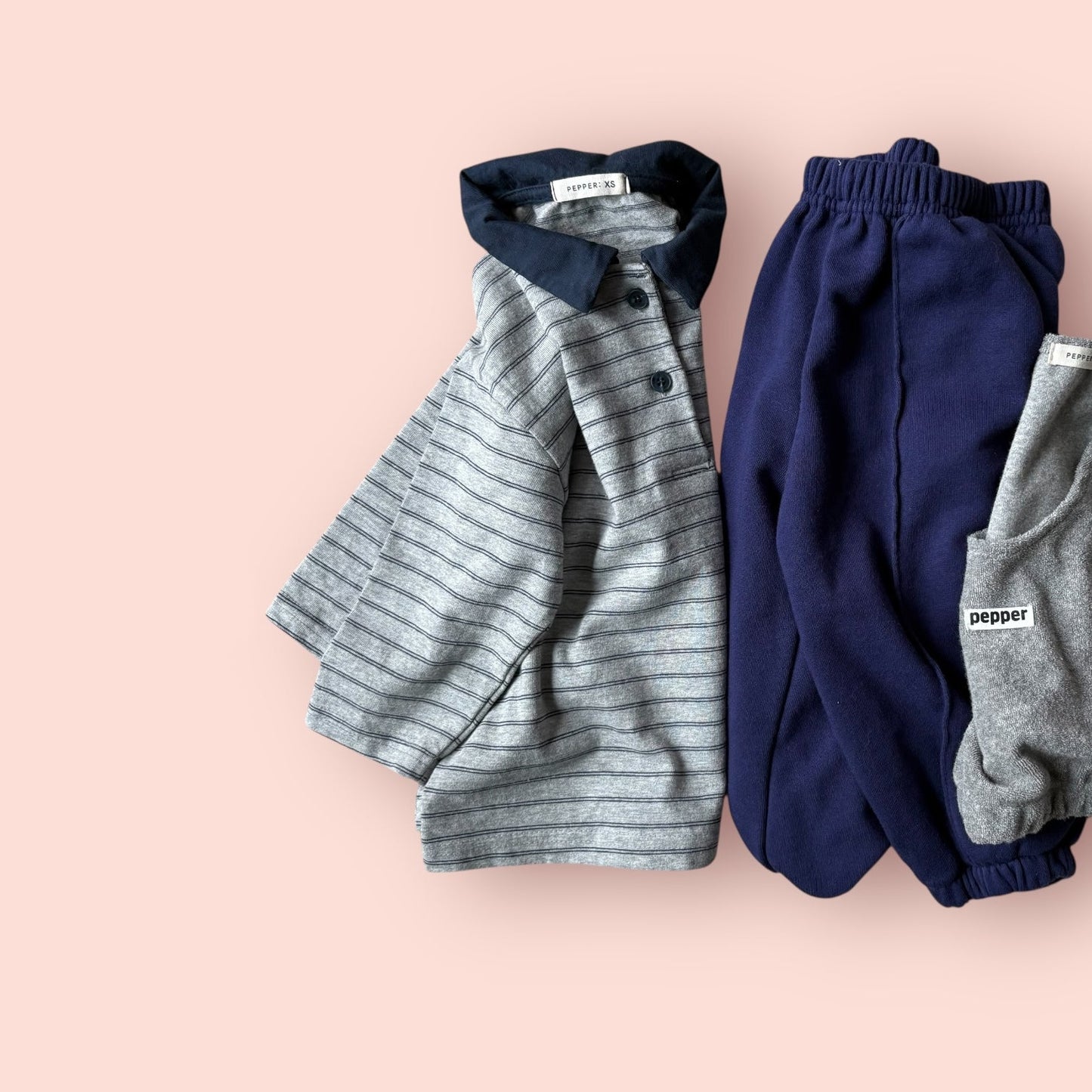 Toddler SP26 Collar Stripe Long Sleeve Top (1 - 7y) - 2 Colors kids outfit