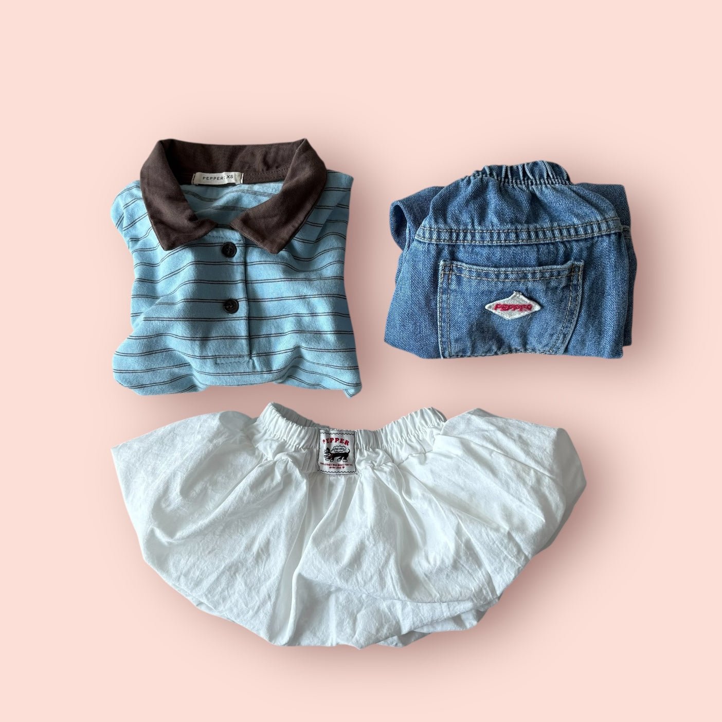 Toddler SP26 Collar Stripe Long Sleeve Top (1 - 7y) - 2 Colors kids outfit