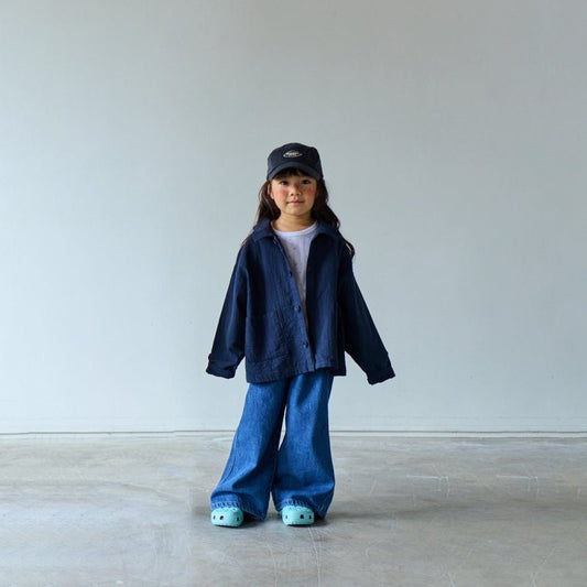 Toddler SP26 Collared Front Pockets Jacket (1 - 6y) - Navy - AT NOON STORE