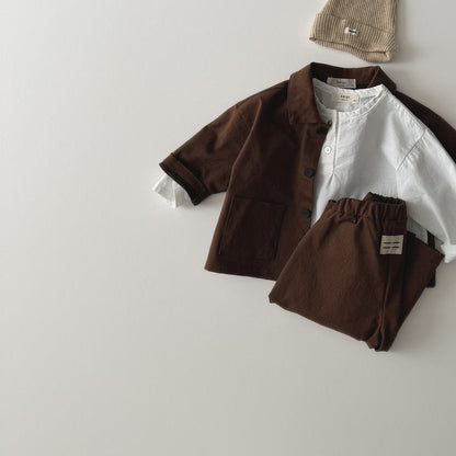 Toddler SP26 Double Pocket Collared Jacket (1 - 6y) - 2 Colors - AT NOON STORE