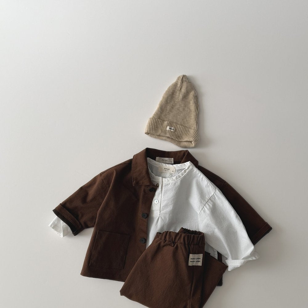 Toddler SP26 Double Pocket Collared Jacket (1 - 6y) - 2 Colors - AT NOON STORE