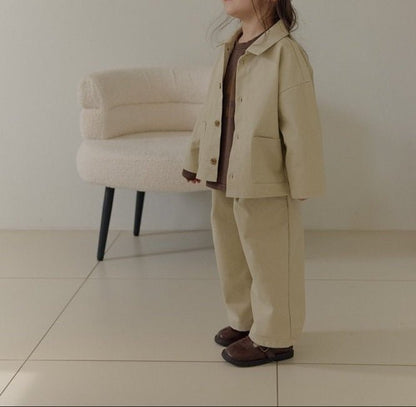 Toddler SP26 Double Pocket Collared Jacket (1 - 6y) - 2 Colors - AT NOON STORE