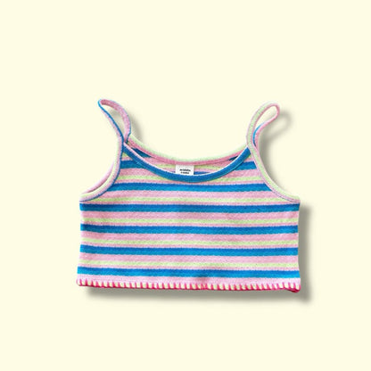 Toddler SP26 Eyelet Stripe Sleeveless Cropped Top (2 - 8y) - 2 Colors - AT NOON STORE