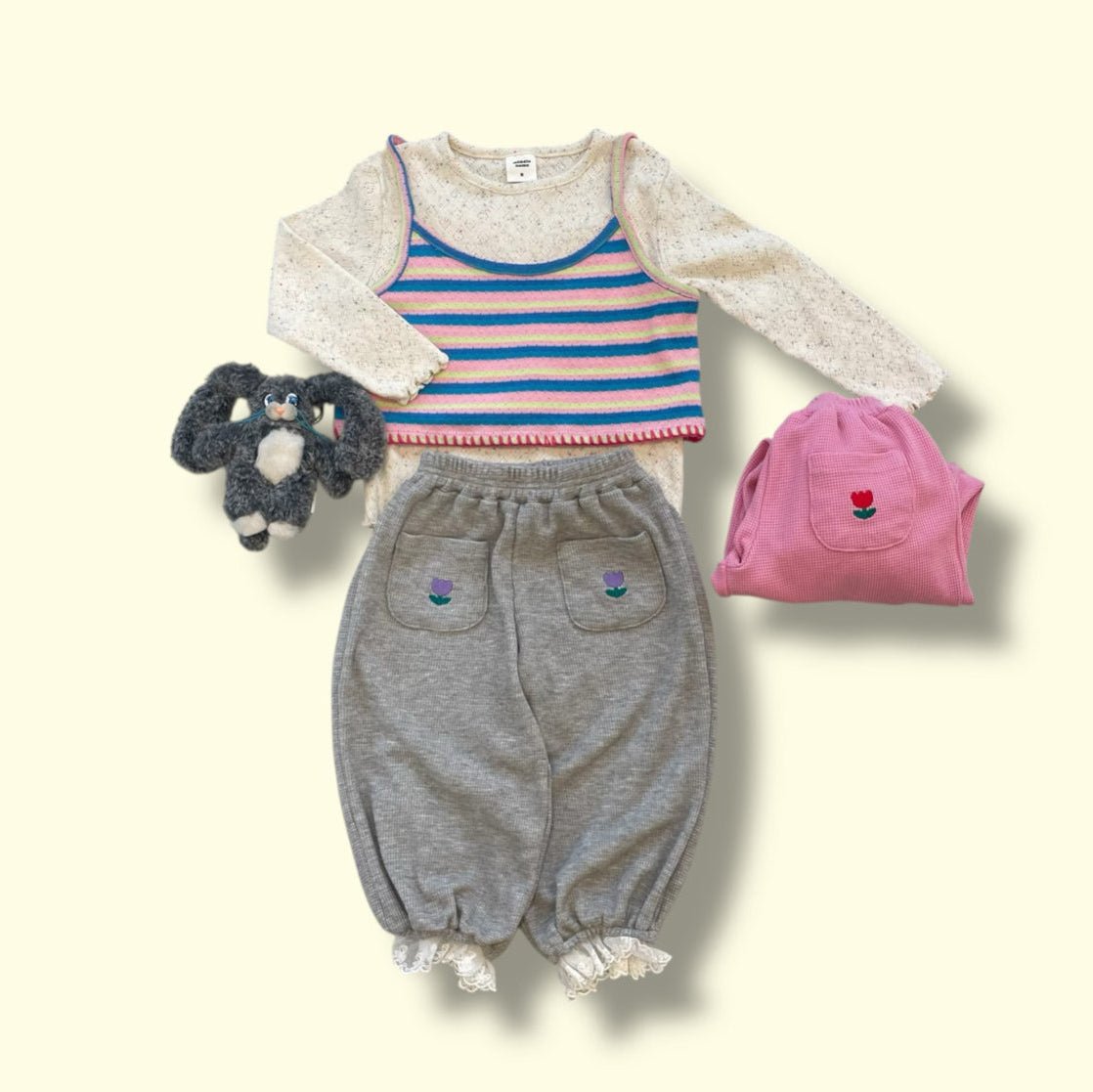 Toddler SP26 Eyelet Stripe Sleeveless Cropped Top (2 - 8y) - 2 Colors - AT NOON STORE