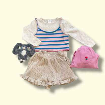 Toddler SP26 Eyelet Stripe Sleeveless Cropped Top (2 - 8y) - 2 Colors - AT NOON STORE