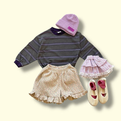 Toddler SP26 Floral Waffle Frill Shorts (3 - 7y) - 2 Colors - AT NOON STORE