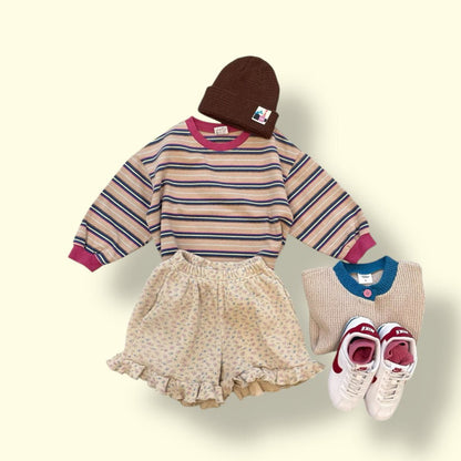 Toddler SP26 Floral Waffle Frill Shorts (3 - 7y) - 2 Colors - AT NOON STORE
