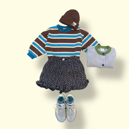 Toddler SP26 Floral Waffle Frill Shorts (3 - 7y) - 2 Colors - AT NOON STORE