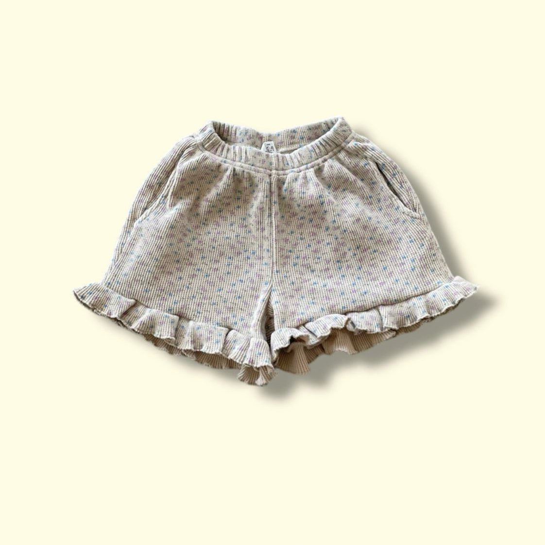 Toddler SP26 Floral Waffle Frill Shorts (3 - 7y) - 2 Colors - AT NOON STORE