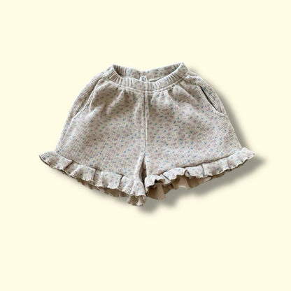 Toddler SP26 Floral Waffle Frill Shorts (3 - 7y) - 2 Colors - AT NOON STORE
