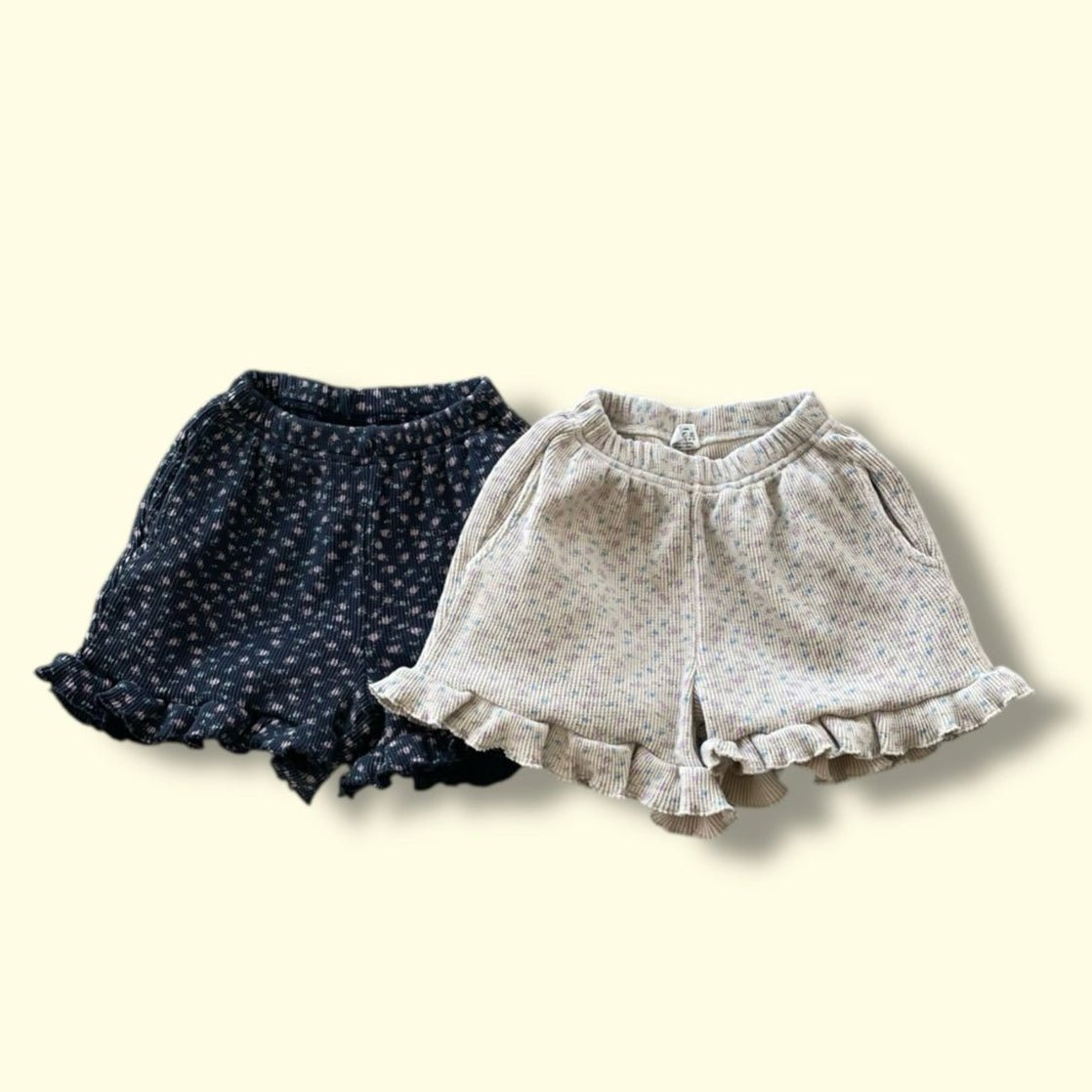 Toddler SP26 Floral Waffle Frill Shorts (3 - 7y) - 2 Colors - AT NOON STORE