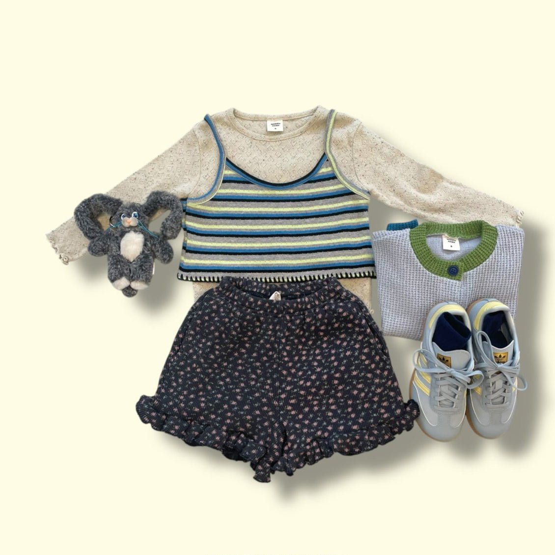 Toddler SP26 Floral Waffle Frill Shorts (3 - 7y) - 2 Colors - AT NOON STORE