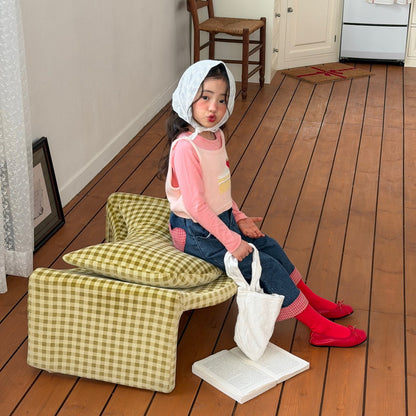 Toddler SP26 Heart Patch Roll - Up Denim Pants (2 - 8y) - Denim - AT NOON STORE