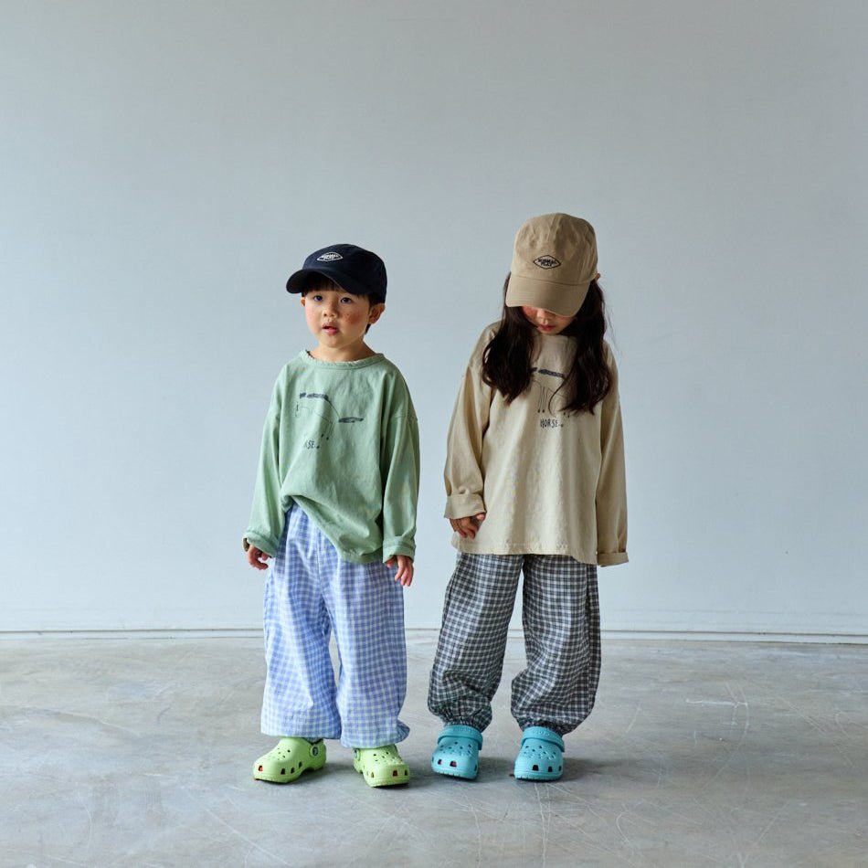 Toddler SP26 Horse Print Long Sleeve Tee (10m - 6y) - 2 Colors - AT NOON STORE