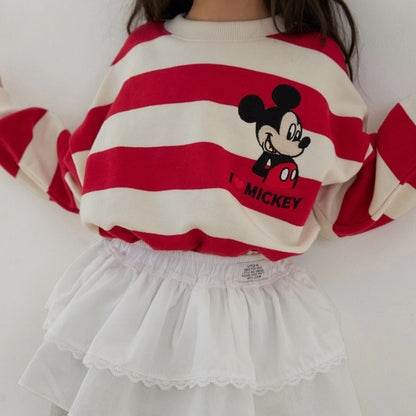 Toddler SP26 I Love MICKEY Stripe Long Sleeve Sweatshirt (1 - 7y) - 2 Colors - AT NOON STORE