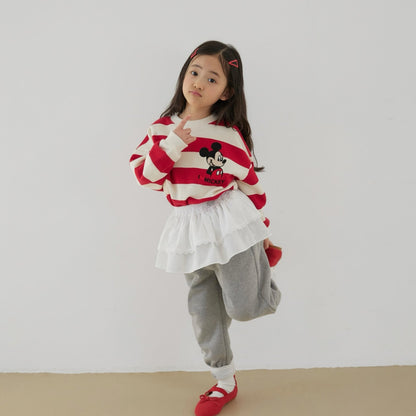 Toddler SP26 I Love MICKEY Stripe Long Sleeve Sweatshirt (1 - 7y) - 2 Colors - AT NOON STORE