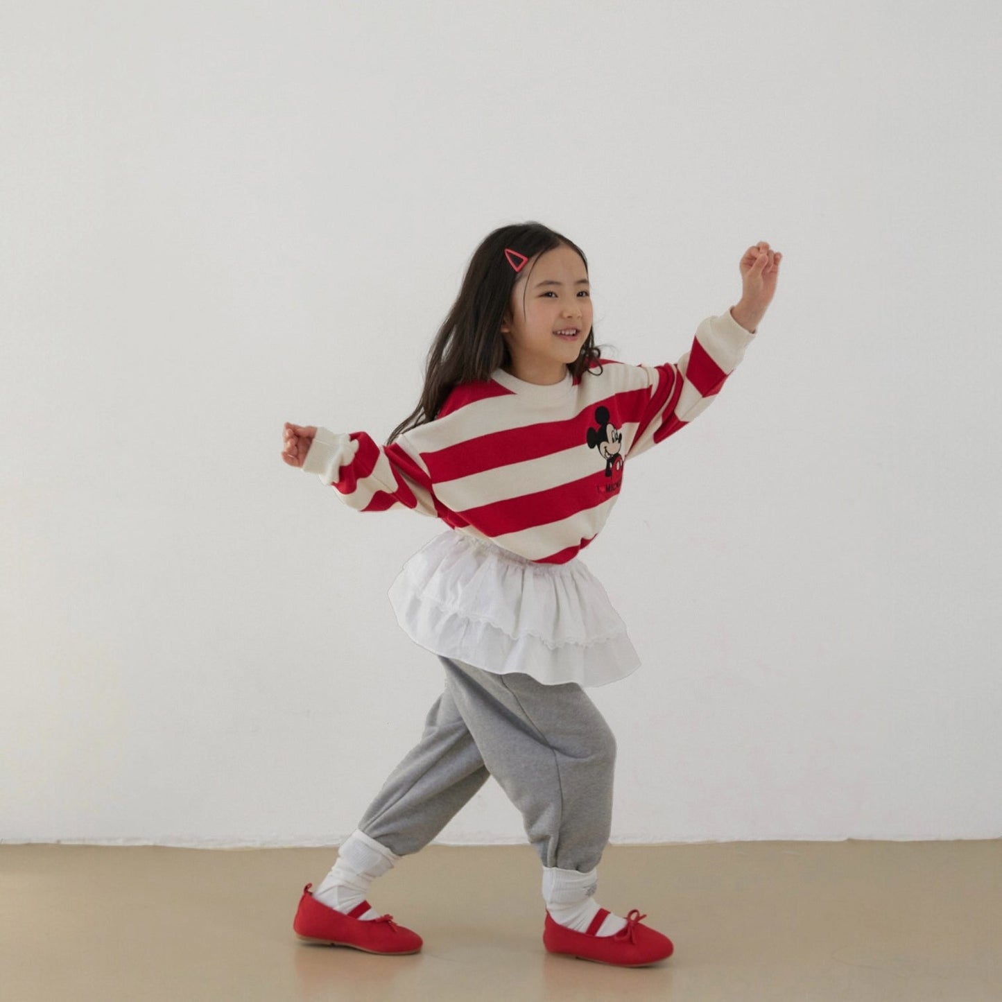 Toddler SP26 I Love MICKEY Stripe Long Sleeve Sweatshirt (1 - 7y) - 2 Colors - AT NOON STORE