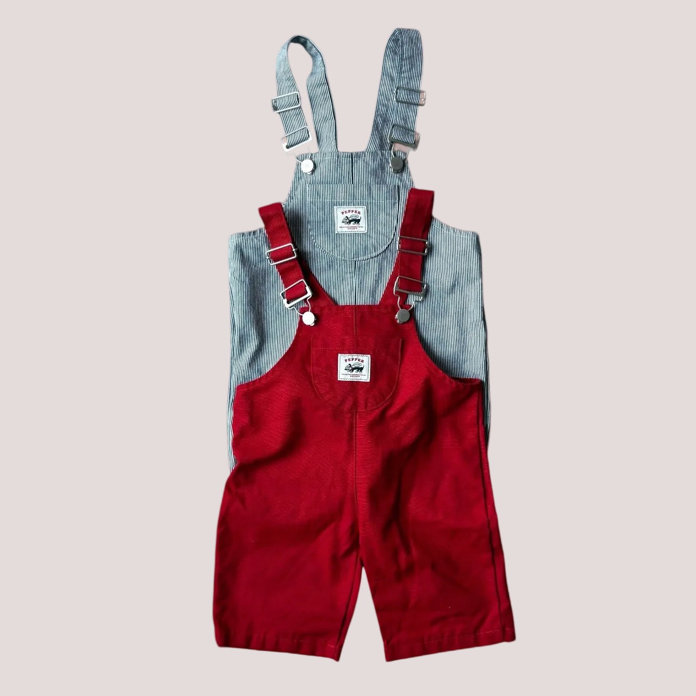 Toddler SP26 Kangaroo Pocket Overalls (1 - 7y) - 2 Colors kids outfit