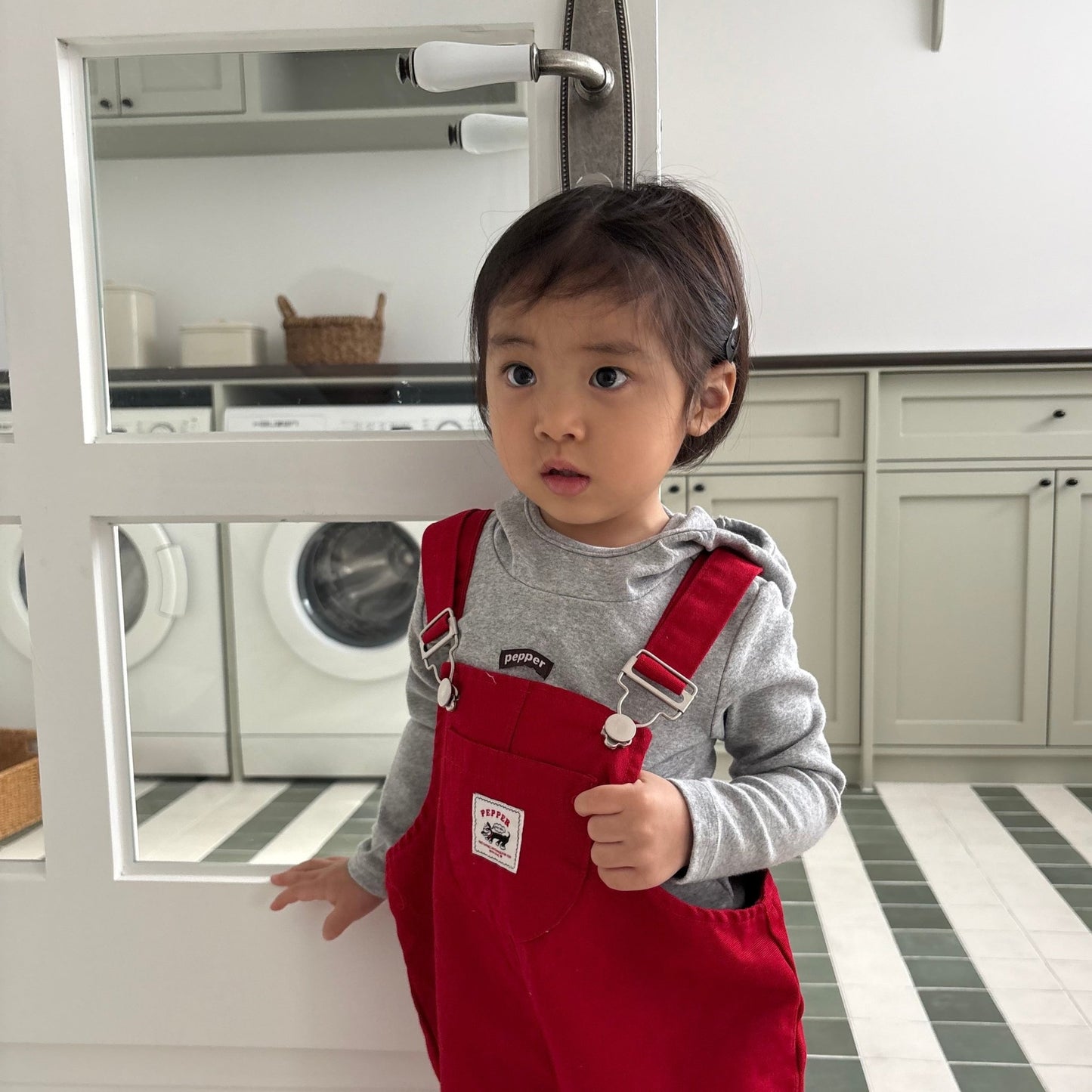 Toddler SP26 Kangaroo Pocket Overalls (1 - 7y) - 2 Colors kids outfit
