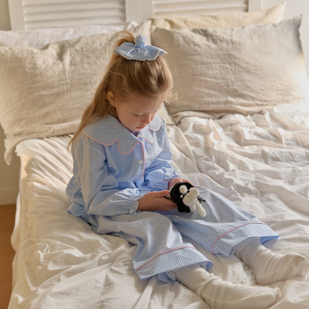 Toddler SP26 Lace Heart Stripe Pajama Set (2 - 7y) - 2 Colors - AT NOON STORE