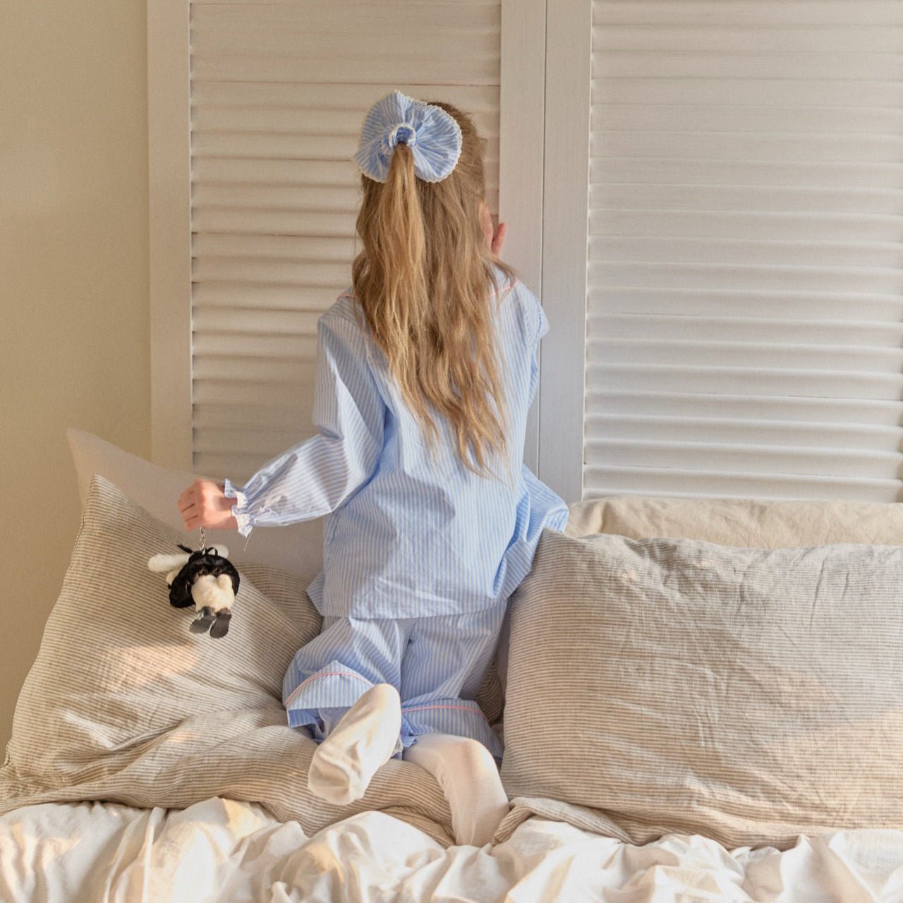 Toddler SP26 Lace Heart Stripe Pajama Set (2 - 7y) - 2 Colors - AT NOON STORE