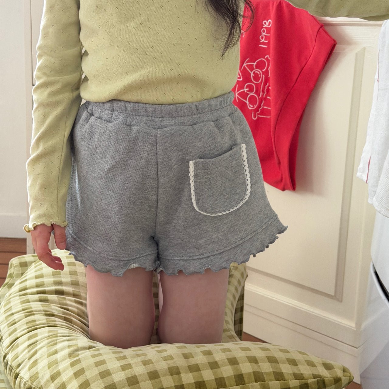 Toddler SP26 Lace Trim Pocket Frill Shorts (2 - 8y) - 2 Colors - AT NOON STORE