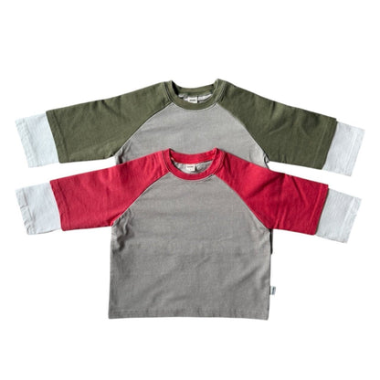 Toddler SP26 Layered Long Sleeve Raglan Top (3 - 7y) - 2 Colors - AT NOON STORE